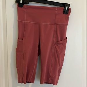 Rose- Colored Biker Shorts